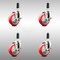Service Caster 4 Inch 316SS Red Poly Swivel 1 Inch Expanding Stem Caster Set Brake SCC SCC-SS316EX20S414-PPUB-RED-TLB-1-4 - alternate 1